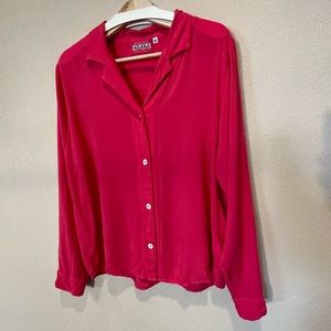 Big Bud Press Long Sleeved Pantry Top in Raspberry